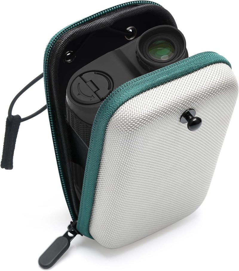 Anglekai Golf Rangefinder Hard Shell Case, Hard Golf Rangefinder Case Universal Range Finder Carry Bag (Grey+Green) - Image 1